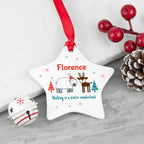 Personalised Winter Scene Ceramic Decoration