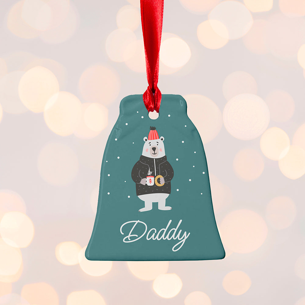 Personalised Polar Bear Christmas Decoration