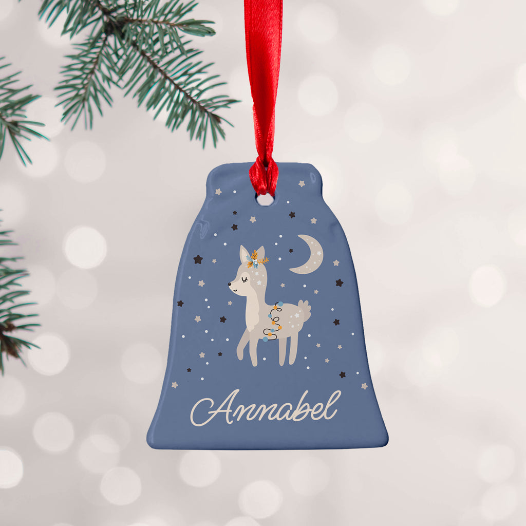 Personalised Moonlit Fawn Christmas Decoration
