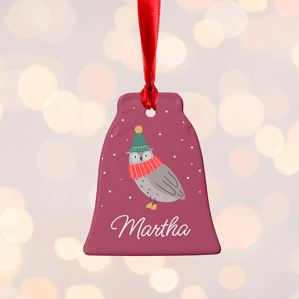 Personalised Winter Owl Christmas Decoration
