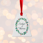 Personalised Couples Wreath Christmas Decoration