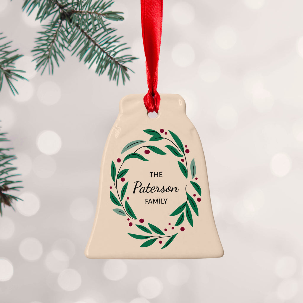 Personalised Family Wreath Christmas Decoration