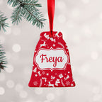 Personalised Festive Pattern Ceramic Decoration