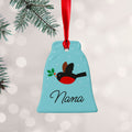 Personalised Holly Robin Christmas Decoration