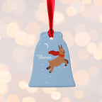 Personalised Flying Rudolph Christmas Decoration