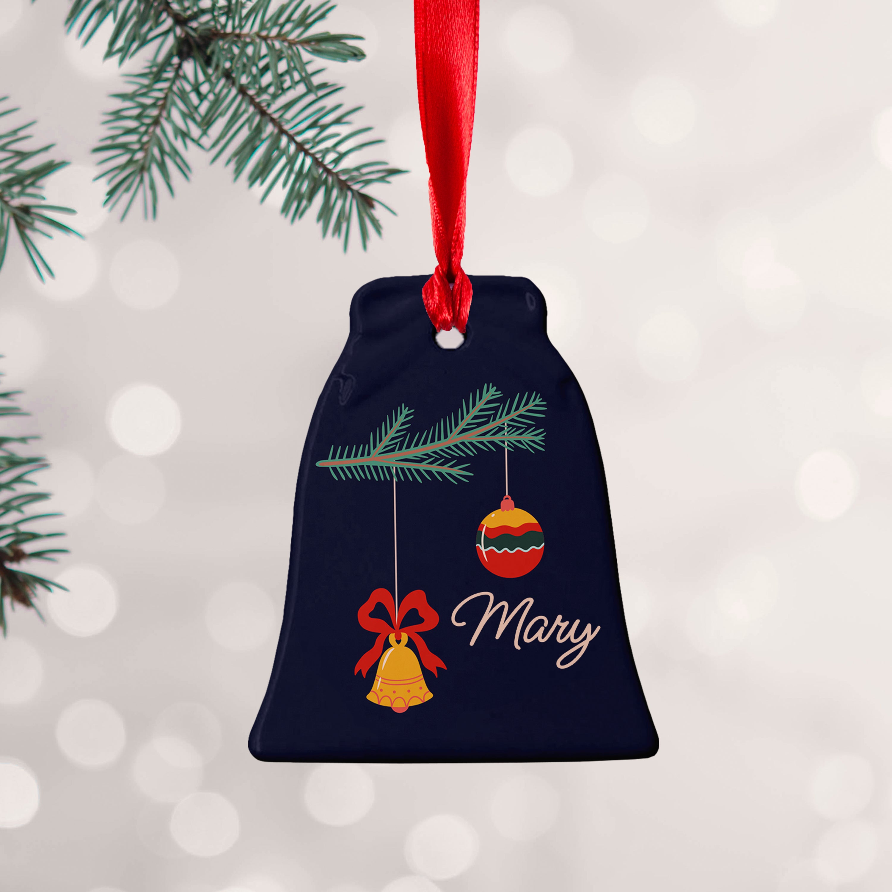 Personalised Christmas Tree Baubles Decoration