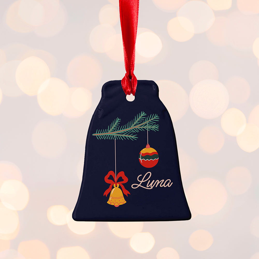 Personalised Christmas Tree Baubles Decoration