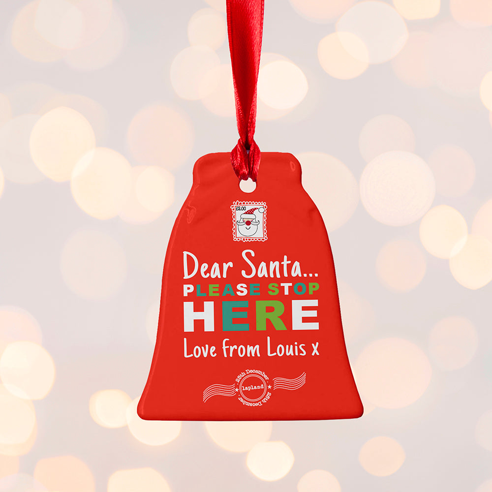 Personalised Dear Santa Christmas Decoration
