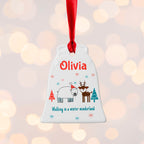 Personalised Winter Scene Ceramic Decoration