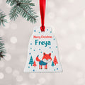 Personalised Winter Fox Ceramic Decoration