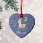 Personalised Moonlit Fawn Christmas Decoration