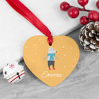 Personalised Winter Wolf Ceramic Decoration