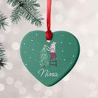 Personalised Christmas Mouse Ceramic Decoration