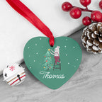 Personalised Christmas Mouse Ceramic Decoration