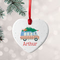 Personalised Christmas Tree Van Ceramic Decoration