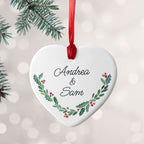 Personalised Couples Wreath Christmas Decoration