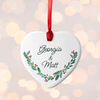 Personalised Couples Wreath Christmas Decoration
