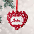 Personalised Festive Pattern Ceramic Decoration