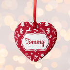 Personalised Festive Pattern Ceramic Decoration