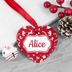 Personalised Festive Pattern Ceramic Decoration