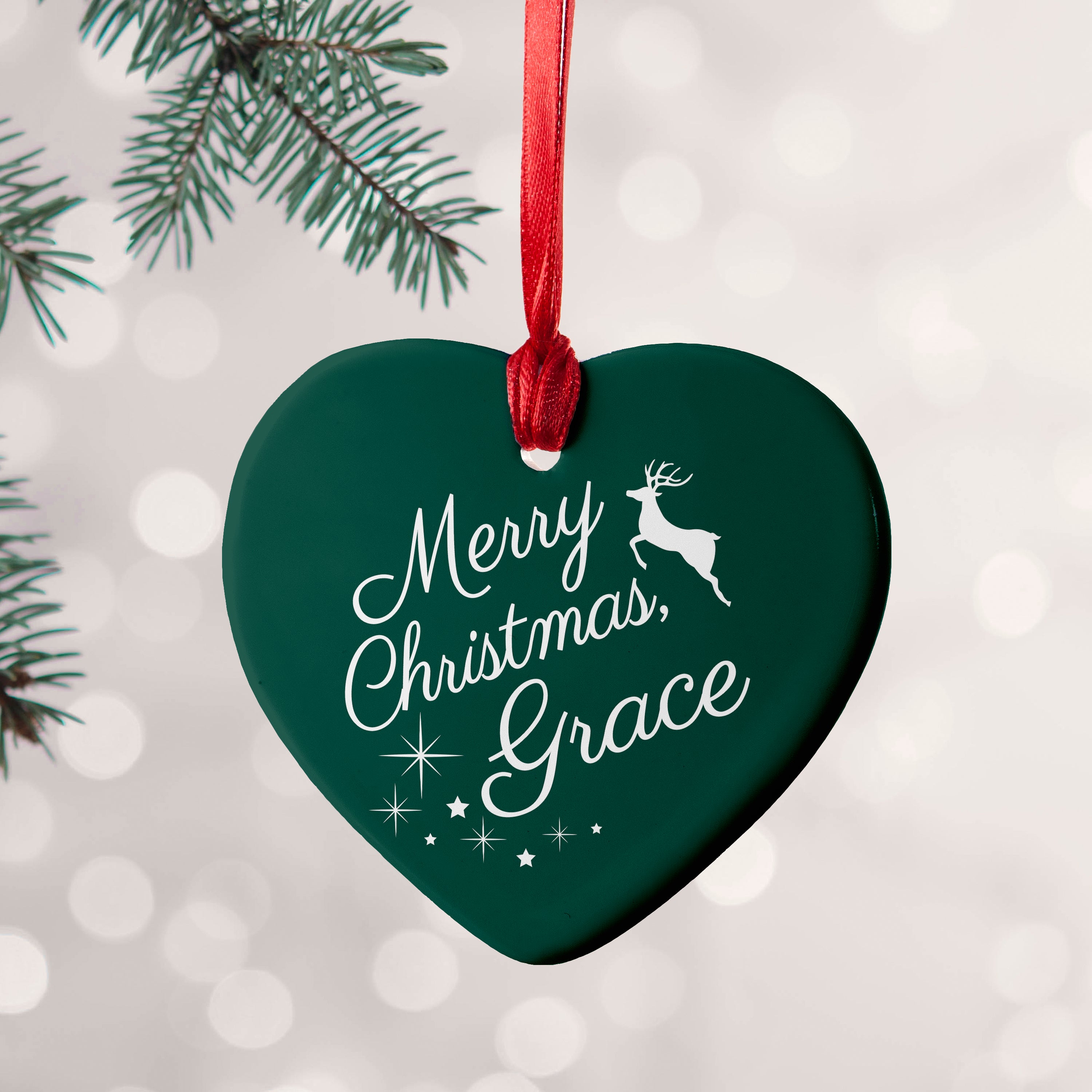 Personalised Merry Christmas Decoration