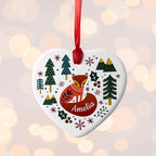 Personalised Scandi Fox Christmas Decoration