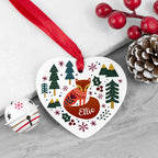 Personalised Scandi Fox Christmas Decoration