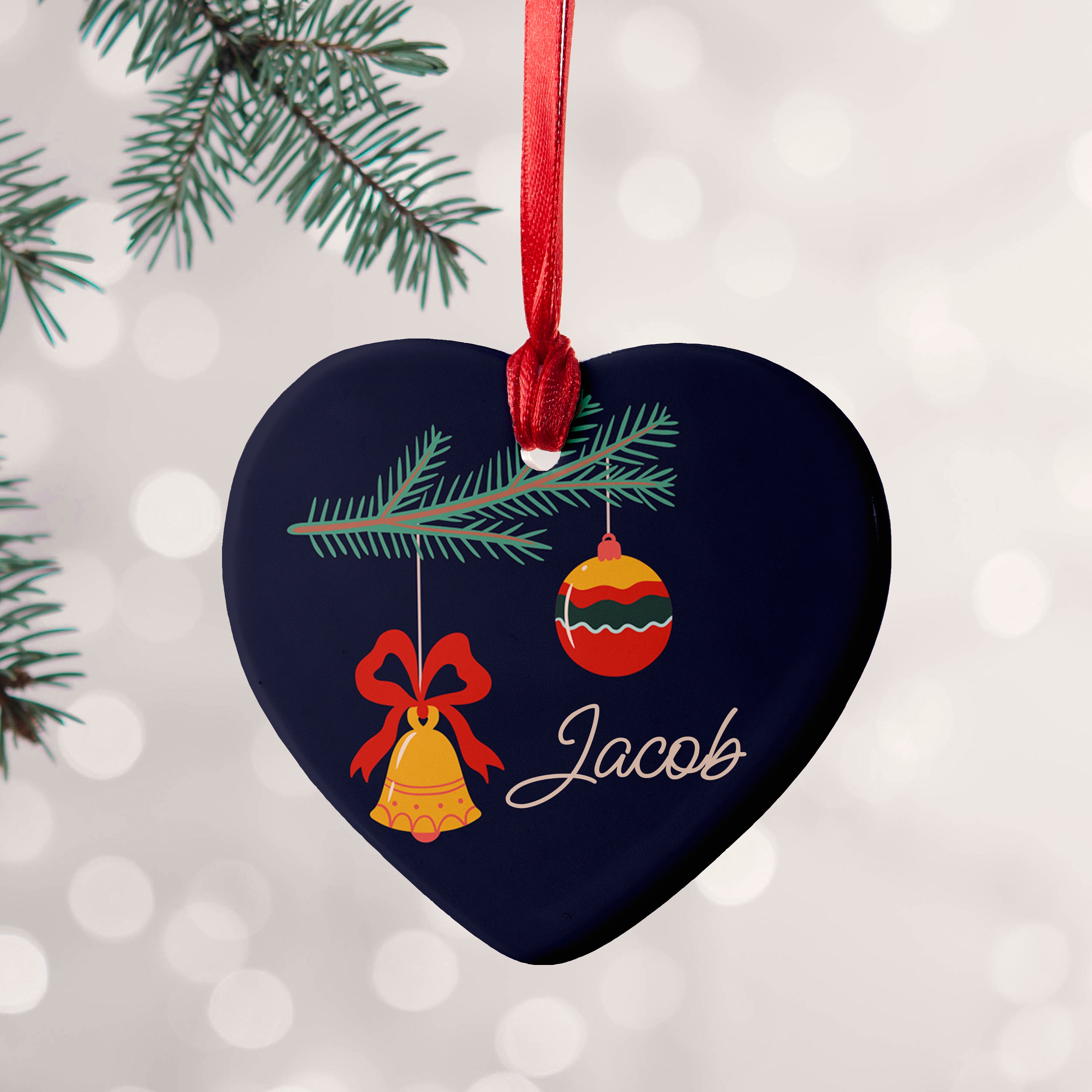 Personalised Christmas Tree Baubles Decoration