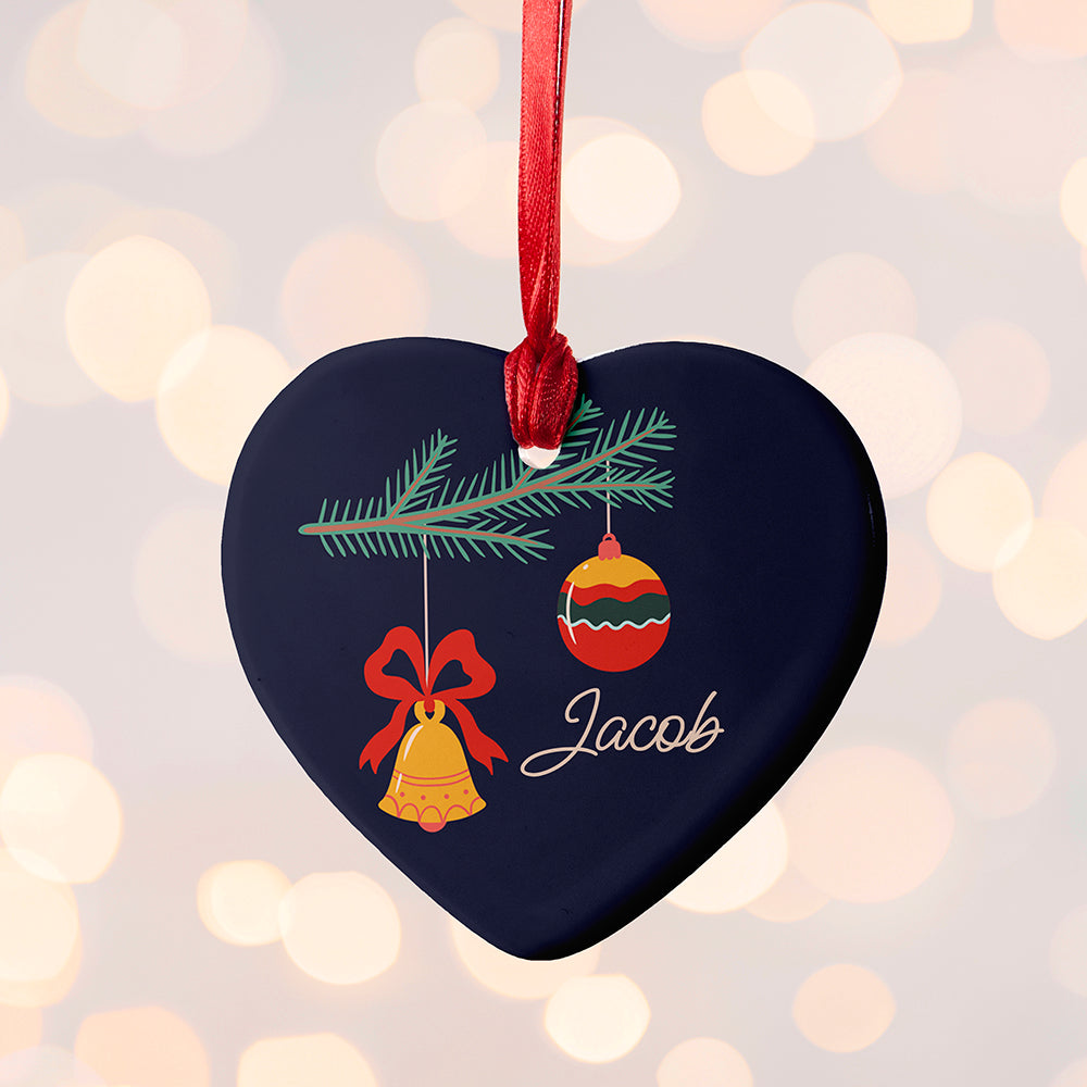 Personalised Christmas Tree Baubles Decoration