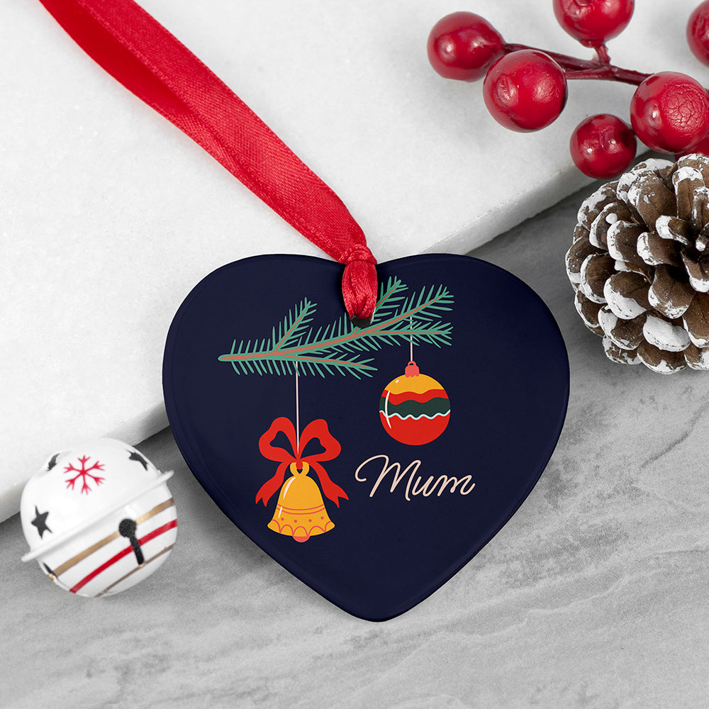 Personalised Christmas Tree Baubles Decoration