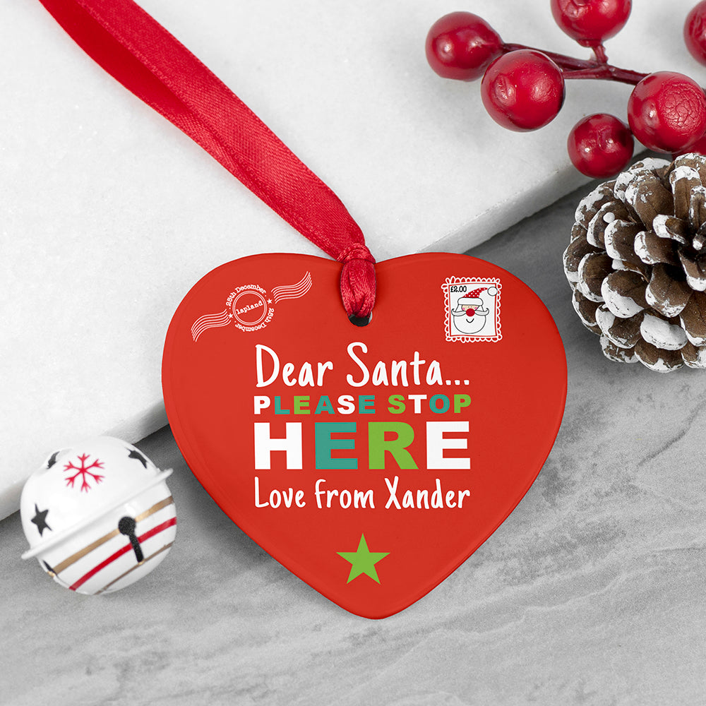 Personalised Dear Santa Christmas Decoration