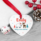 Personalised Winter Scene Ceramic Decoration