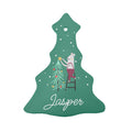 Personalised Christmas Mouse Ceramic Decoration