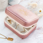 Customisable Pink Metallic Sunset Jewellery Case