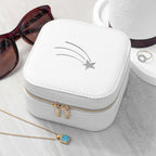 Shooting Star White Square Jewellery Case