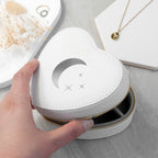 Moon and Stars White Heart Jewellery Case