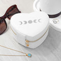 Lunar Phase White Heart Jewellery Case
