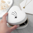 Customisable Shooting Star White Heart Jewellery Case