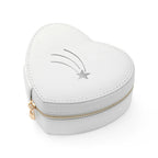 Customisable Shooting Star White Heart Jewellery Case
