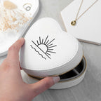 Sunset White Heart Jewellery Case