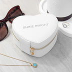 Personalised Bold Message White Heart Jewellery Case