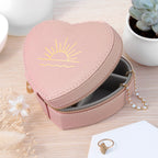 Sunset Pink Heart Jewellery Case