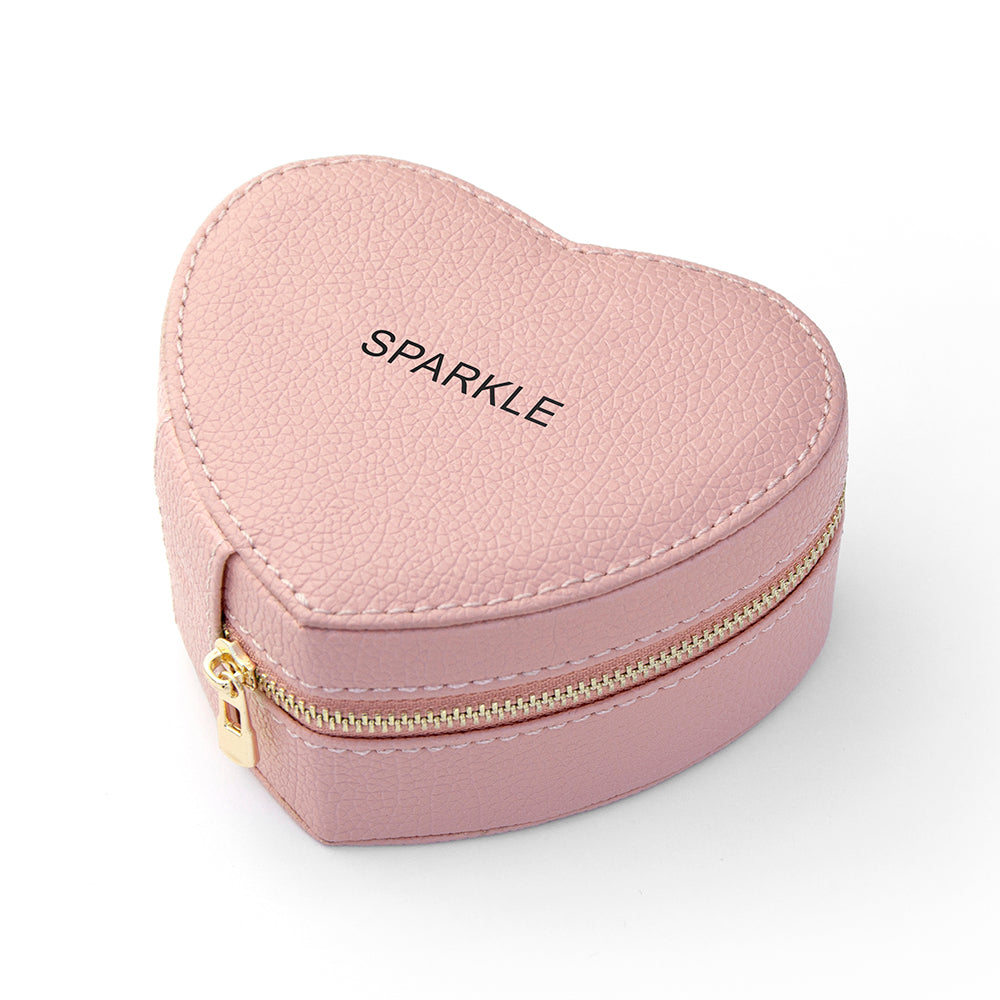 Personalised Bold Message Pink Heart Jewellery Case