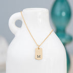Personalised Gold Initial Tag Necklace