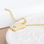Personalised Gold Initial Tag Necklace