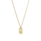 Personalised Gold Initial Tag Necklace