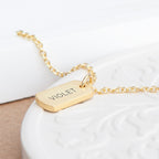 Personalised Gold Name Tag Necklace