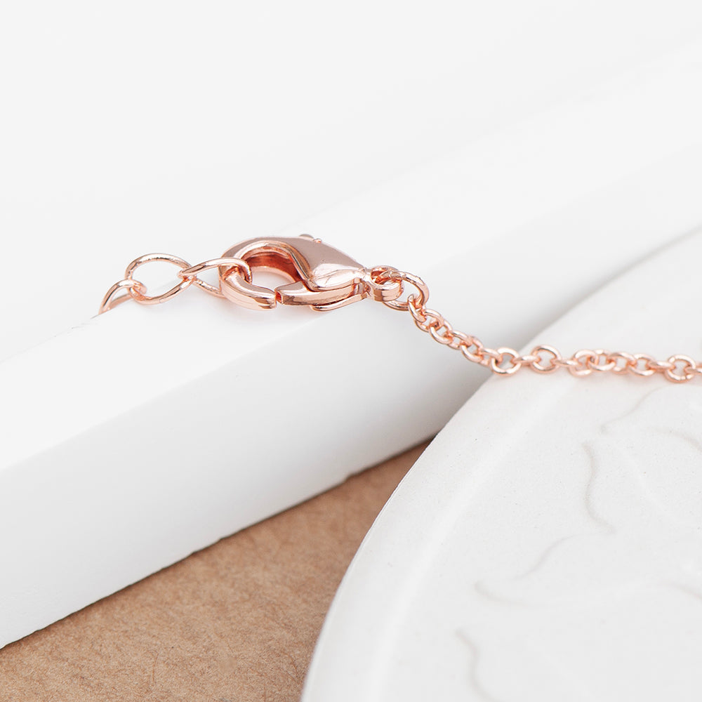 Personalised Rose Gold Initial Tag Necklace