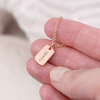 Personalised Rose Gold Name Tag Necklace