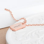 Personalised Rose Gold Name Tag Necklace